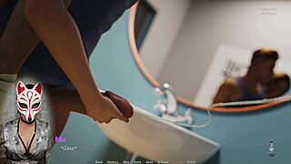 3D cartoon milf's humorous handjob adventure