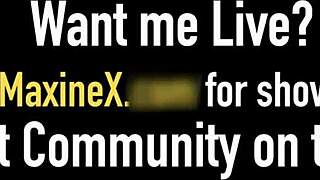 Squirting in Pantyhose Horny Maxine X Fucks Huge Dildo and Blows Cock