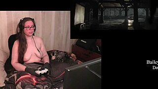 A fat bbw with tattoo and piercing goes naked playing the quarry part 1.