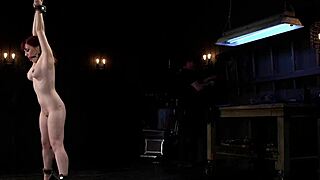 Gagged Redhead Slave Endures Rough Bastinado in Hardcore Bondage Session. Can She Handle It?