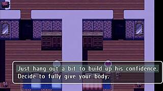 anime babe asks, 'want me to jerk your big cock?' in hentai scene