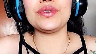 I touch my tits and pussy close-up.