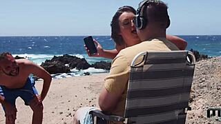 Blind lust turns into a wild public blowjob. Can't believe we did this outdoor with huge boobs!