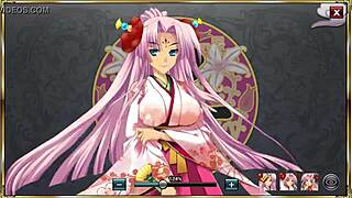 gif of sun ce in furisode from shinrenkyo musou