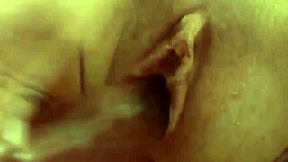 Chick in fishnets toying her pussy hole on webcam 😏