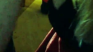 Teen brunette gives quick blowjob.