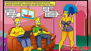 yo, check this hot milf from simptoons, wanna see her wild simpsons hentai side?
