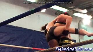 busty babes wrestling naked in the ring, so tempting