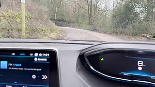 Lost British chav picked up and screwed hard in public car! Wow!