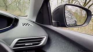 Lost British chav picked up and screwed hard in public car! Wow!