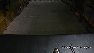 Does mistress anal fuck bound lesbian babes with strapon domination?