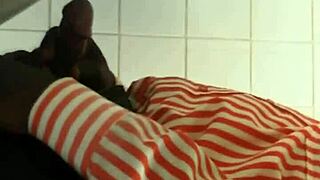 check out this black gay guy stroking at the urinal! 😏