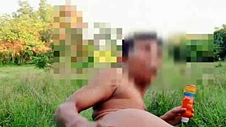 Myanmar Gay Cocklover Naked in Outdoor Anal