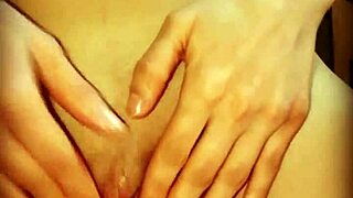 naughty skinny amateur milf adeline masturbates pussy to moaning orgasm in first video