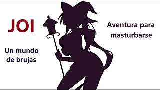 Sexy witch in spanish joi wants your cum