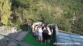 tasty rooftop bareback party part 1