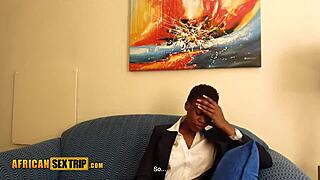 ebony babe cheats on african trip scoring bwc for rough ass drilling blowjob sex