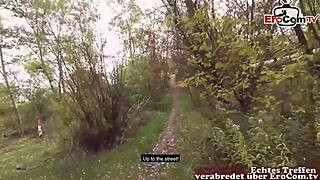 deutsche blonde teen picked up for outdoor car sex