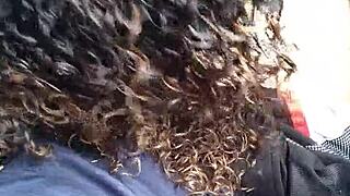 In the drive-thru covid testing line, she gives a blowjob to the tester while others wait.