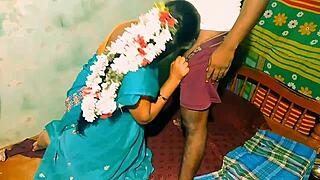 Oral sex with passionate lovemaking is engaged in by desi couple