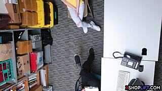 Russian Slender Teen Caught Shoplifting Gets Punish Fucked Hard in Shop Office