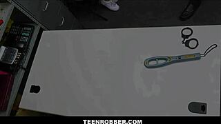 Skinny shoplifter dani blu gets robbed by big cocks