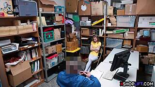 Russian Slender Teen Caught Shoplifting Gets Punish Fucked Hard in Shop Office