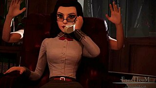 Elizabeth from Bioshock sucks stranger's monster cock