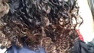 In the drive-thru covid testing line, she gives a blowjob to the tester while others wait.