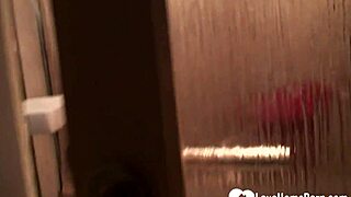 Cute babe with big boobs takes a steamy shower solo. Her charm shines as she bathes alone in the bathroom.