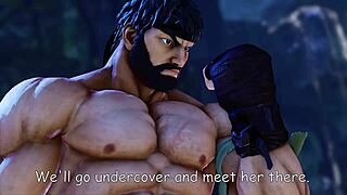 In animated porn on Club Poison there are some defined characters of Street Fighter that act as nude