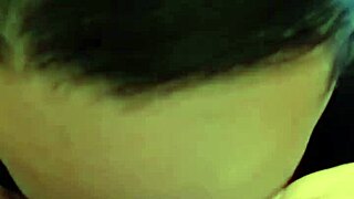 she gives a casual blowjob in the bedroom