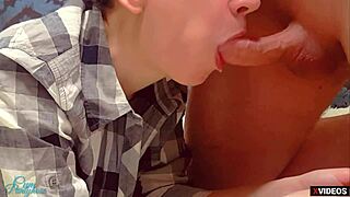 Babe Sucks Step Brother in Pantyhose!