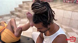 making the boy crazy with sensual footjob moans using my sexy feet