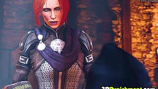 3D Redhead Milf Feels Intense Pleasure Blowing The Emperor's Huge Cock