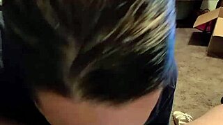 she gives a casual blowjob in the bedroom