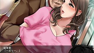 bouncing boobs in office train 😏