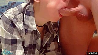 Babe Sucks Step Brother in Pantyhose!