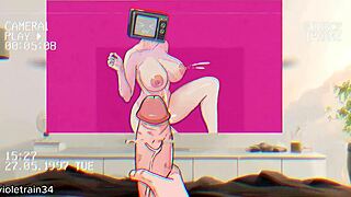 masturbating to virtual reality anime girl with big tits 😍