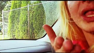 Barbie takes on a big black cock in a car audition