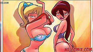 Girlfriend and friend study with big cocks