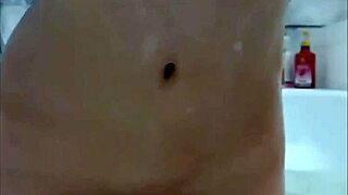 girl messing around in the bathroom today