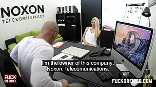 Wannabe secretary fucks boss to get hired on hidden cam