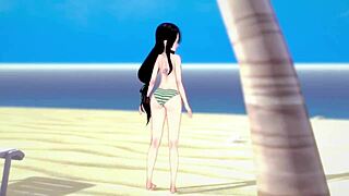 Tsuyu Froppy in Hot Swimsuit Wants to Relax on the Beach