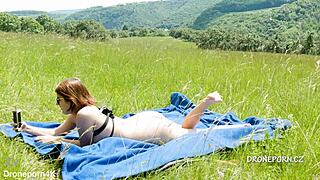 Bold Breast Bondage Selfie Porn with Teen on Hidden Beach Cam