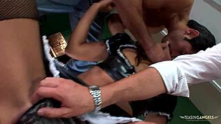 One hard dick fails to satisfy this naughty maid's desires.