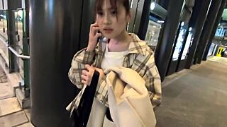 Japanese Babe Gives Intense Blowjob For Facial And Creampie