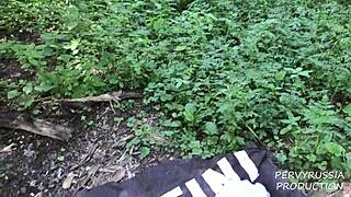 Redheaded Fucked in the Woods POV video