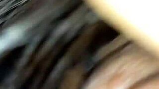 Two bi men make gay sex in a car by one giving deepthroat blowjob