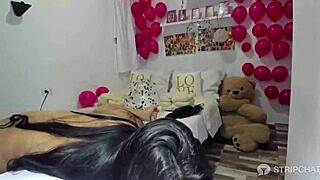 Big Tits Colombian Camgirl Fingers Her Hairless Pussy
